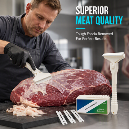 🥩🔥 50 % RABATT! Kjøttskrape i rustfritt stål – Enkelt verktøy for fjerning av fett og seneskinn fra oksekjøtt og svinekjøtt 🔪✨