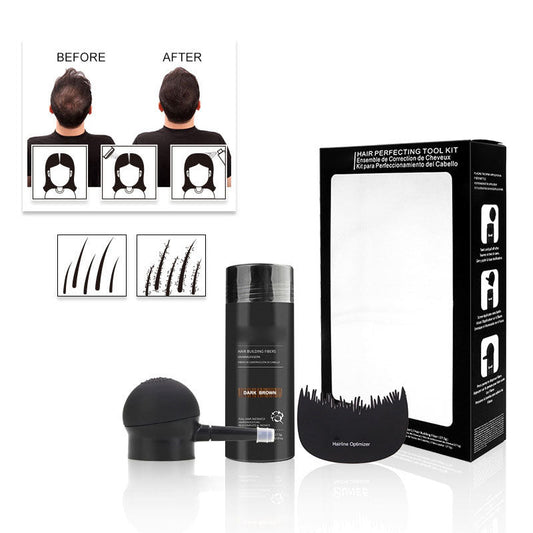 💇‍♂️ 50% RABATT – Hårbyggende fibre – øyeblikkelig volum – naturlig utseende – vanntett – enkel påføring & fjerning – for tynnende hår og skallede flekker