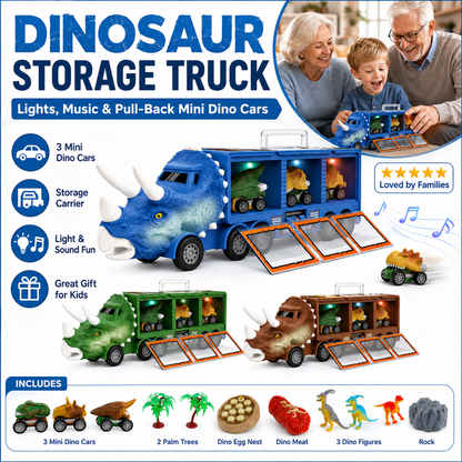 Interaktiv dinosaur transportlastebil leke