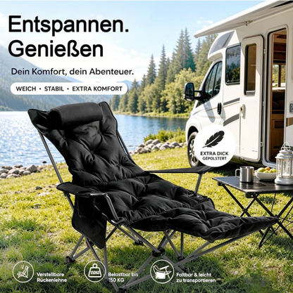 🏆 BEGRENSET TID: 50 % RABATT!🪑 Bærbar, justerbar sammenleggbar stol for utendørs bruk – Lett, solid og allsidig 🏕️✨