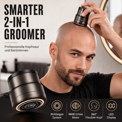 ✂️🔋 NÅ: 50 % RABATT i en begrenset periode – Smart 2-i-1-trimmer – Digitalt grensesnitt – Presisjonskutting med 30 blader – 360° bevegelig komfort – For ujevn barbering 🧔✨🛡️