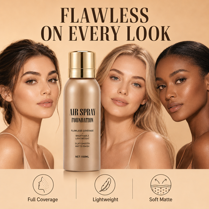 Vanntett feilfri luftspray-foundation