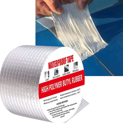 🛡️ 50 % RABATT NÅ! 💧 Vanntett aluminiumsfolietape – Butyllim, umiddelbar forsegling og værbestandig – For tak, rør og bilreparasjoner 🔧