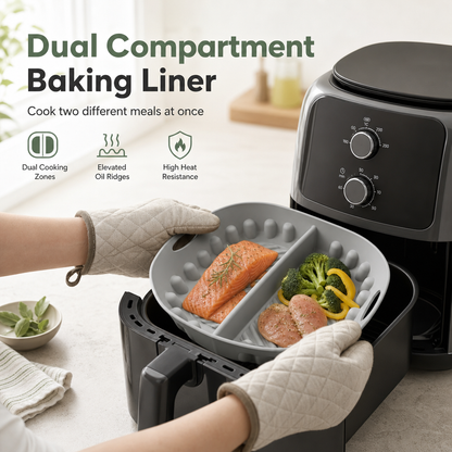 Gjenbrukbar delt silikonform til airfryer