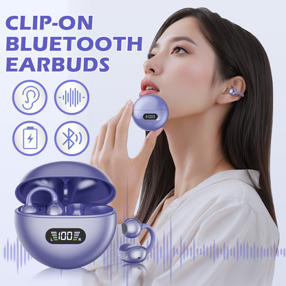 🎧 Åpne ørepropper med klips – komfortabel passform, surroundlyd, 8–10 timers batteri. Perfekt til arbeid og reise! ✨🔋