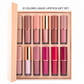 Vannfast, langvarig matt lipgloss-sett