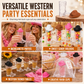 Plastshotglass formet som cowboyboots med minihatter