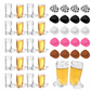 Plastshotglass formet som cowboyboots med minihatter