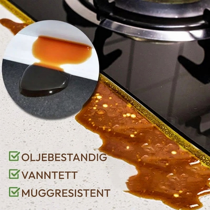 Selvklebende tetningstape, vanntett og muggresistent for fuging mellom keramiske fliser 🛠️✨ – Ikke flere skitne fuger! 🚫🦠 Enkel å montere selv, med langvarig tetning for fliser, vasker og badekar
