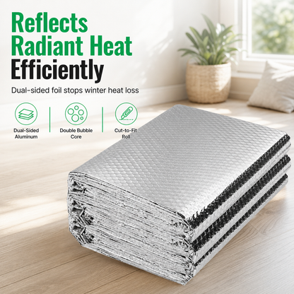 ♨️ Reflekterende «Double Bubble»-isolasjonsfolie – Varmereflektor for radiator
