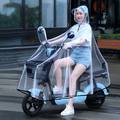 Gjennomsiktig regnponcho for scooterførere