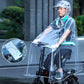 Gjennomsiktig regnponcho for scooterførere