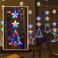 🎄❄️LED-julelys med snøfnugg og sugekopp ✨ | Batteridrevet, varmhvitt og flerfarget lys til vinduer, hjem og julefest