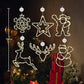 🎄❄️LED-julelys med snøfnugg og sugekopp ✨ | Batteridrevet, varmhvitt og flerfarget lys til vinduer, hjem og julefest