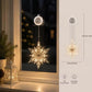 🎄❄️LED-julelys med snøfnugg og sugekopp ✨ | Batteridrevet, varmhvitt og flerfarget lys til vinduer, hjem og julefest