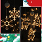🎄❄️LED-julelys med snøfnugg og sugekopp ✨ | Batteridrevet, varmhvitt og flerfarget lys til vinduer, hjem og julefest