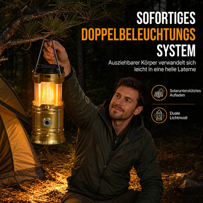 ⏳Tidsbegrenset tilbud: 50 % rabatt⏰ Bærbar solcelledrevet LED-campinglampe til utendørs bruk ⛺🔦