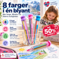 🌈 8‑i‑1 fargestift – åtte utskiftbare farger i én kompakt kropp. Perfekt til skole, reiser og kreativ lek! ✨🎒