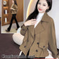 Kort trenchcoat i koreansk stil