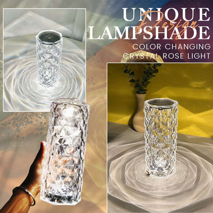 🔥Hot Sale 49% OFF🎁16 Colours Rose Rays Crystal Diamond Table Lamp
