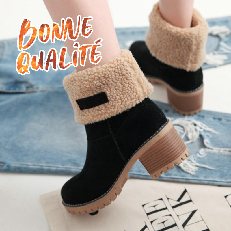 Bottes mi - mollet cuir à enfiler - Tommy Hilfiger - Femme Noir Bottes mi - mollet cuir à enfiler - Tommy Hilfiger - Femme Noir