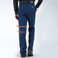 Jeans med høy midje og rett passform for menn