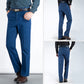 Jeans med høy midje og rett passform for menn