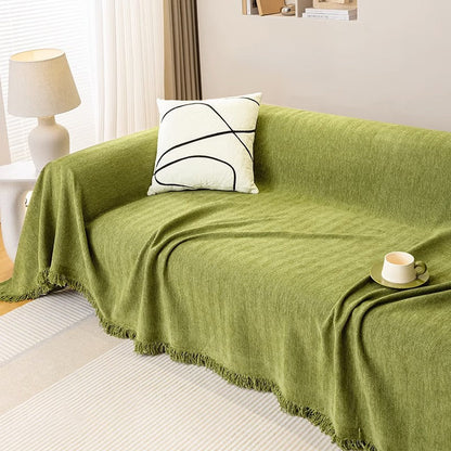 【Julegave】 Fiskebein Chenille Sofadeksel